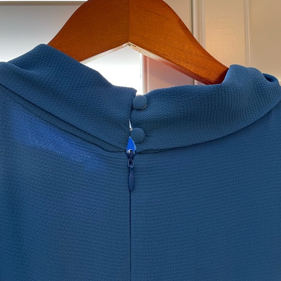 Maggie London Tie Neck Long Sleeve Fit and Flare Dress (plus size)  US 16 E - Picture 3 of 5